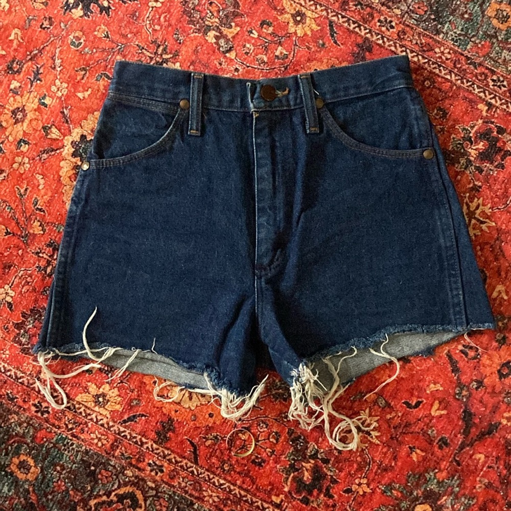 Wrangler Blue Jean Shorts High-Waisted Cut-Offs